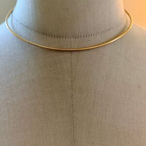 Nolan Miller Gold Tone Snake Chain  choker Necklace